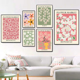Blumenmarkt Leinwand Poster